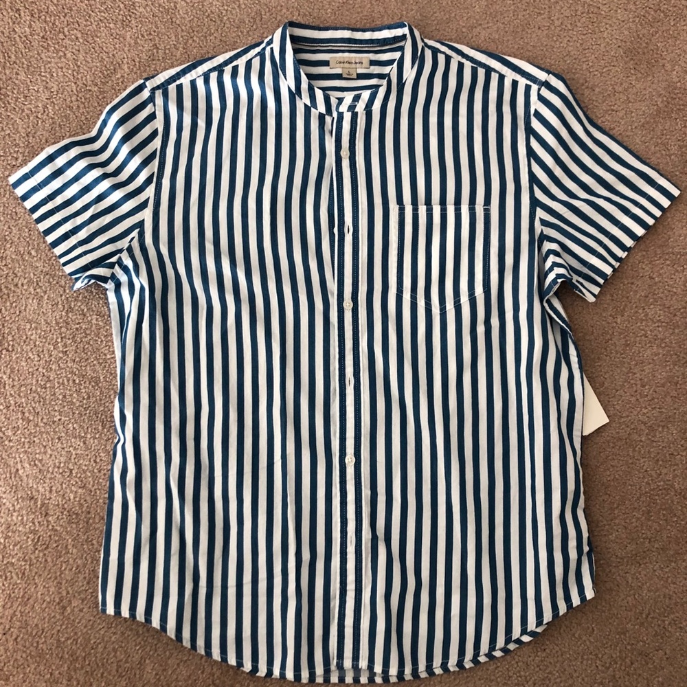 Calvin Klein Mandarin Collar Shirt